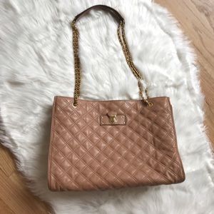 ⚡️HP3X⚡️Marc Jacobs Tan Quilted Leather Tote Purse